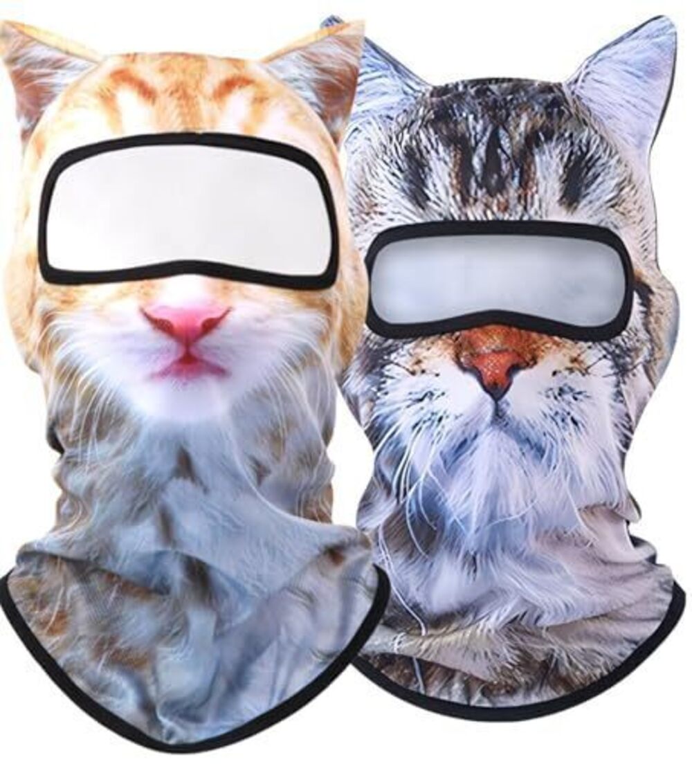 3033 Cat Mask 3D Printed Cat ski Mask Balaclava with Ears Breathable